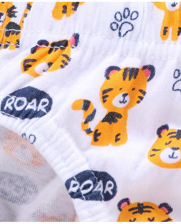 Babyhug Cotton Antibacterial Briefs Pack of 3 - Blue Yellow White