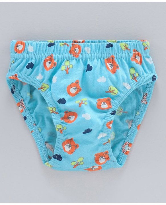 Babyhug Cotton Antibacterial Briefs Pack of 3 - Blue Green