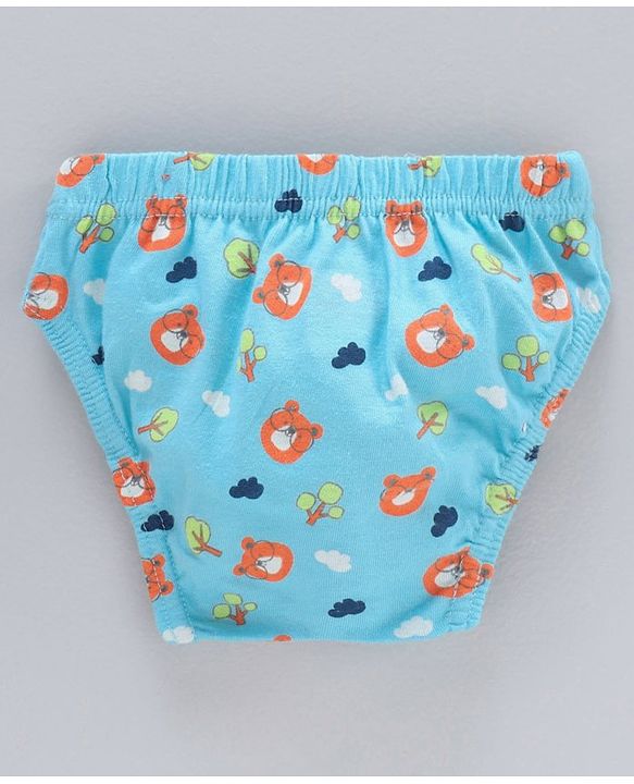 Babyhug Cotton Antibacterial Briefs Pack of 3 - Blue Green