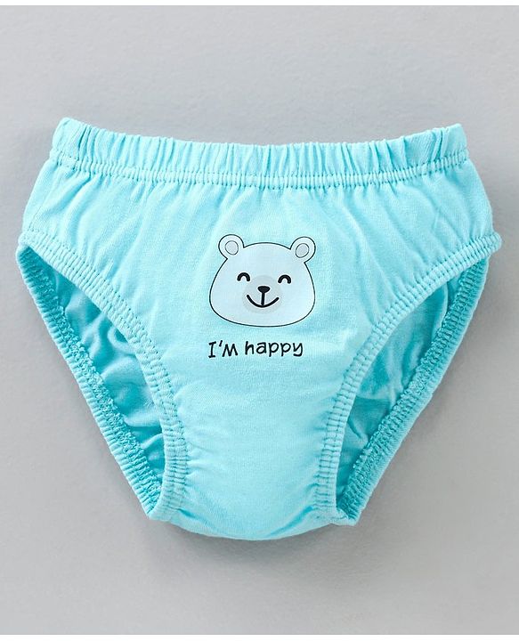 Babyhug Anti Bacterial Briefs Bear Print Pack of 3 - Blue