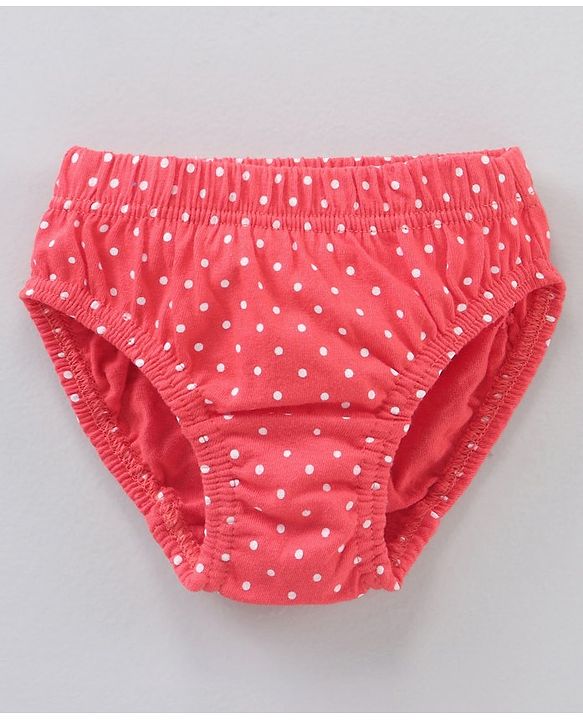 Babyhug Antibacterial Finish Cotton Panties Floral Dot And Heart Print Pack Of 3 - Blue Pink