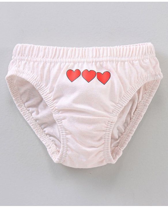 Babyhug Antibacterial Finish Cotton Panties Floral Dot And Heart Print Pack Of 3 - Blue Pink
