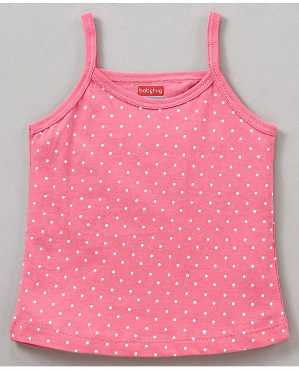 Babyhug 100% Cotton Sleeveless Slips Multi Prints Pack of 3 - Pink Orange White
