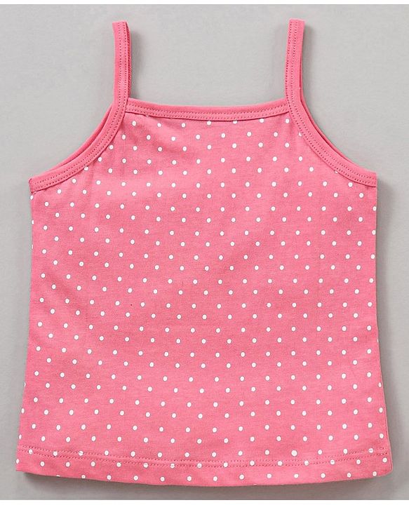 Babyhug 100% Cotton Sleeveless Slips Multi Prints Pack of 3 - Pink Orange White