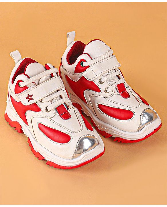 Cute Walk by Babyhug Velcro Sneakers - Red