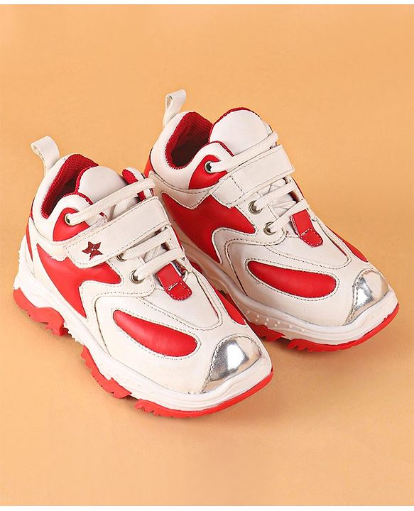 Cute Walk by Babyhug Velcro Sneakers - Red