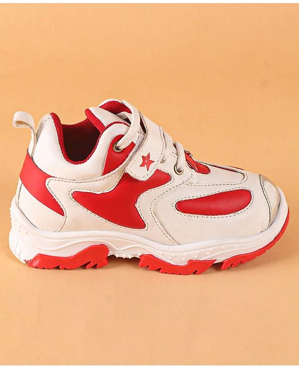Cute Walk by Babyhug Velcro Sneakers - Red