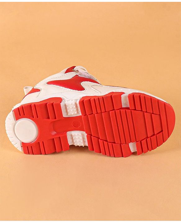 Cute Walk by Babyhug Velcro Sneakers - Red