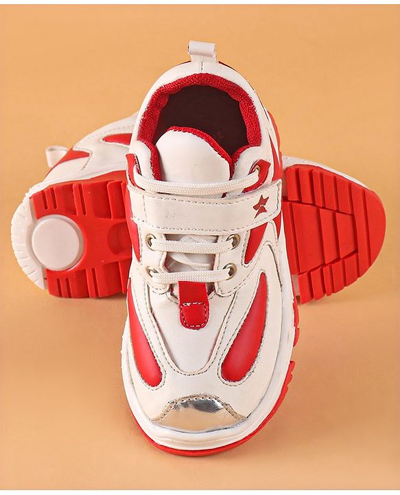 Cute Walk by Babyhug Velcro Sneakers - Red