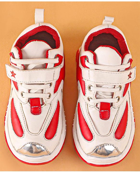 Cute Walk by Babyhug Velcro Sneakers - Red