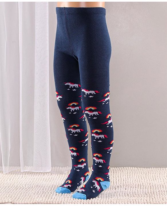 Cute Walk by Babyhug Full Length Anti-Bacterial Tights Pack of 2 - Pink Navy