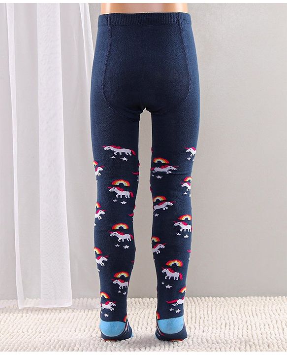 Cute Walk by Babyhug Full Length Anti-Bacterial Tights Pack of 2 - Pink Navy