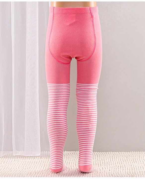Cute Walk by Babyhug Full Length Anti-Bacterial Tights Pack of 2 - Pink Navy