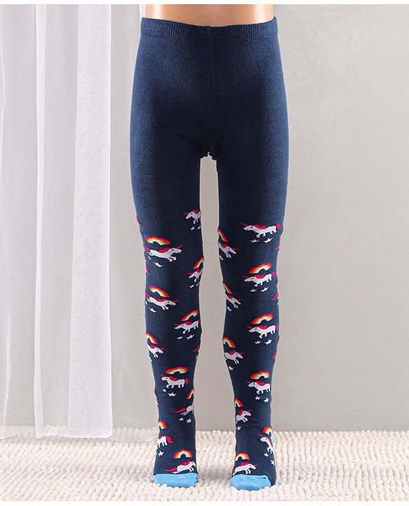 Cute Walk by Babyhug Full Length Anti-Bacterial Tights Pack of 2 - Pink Navy