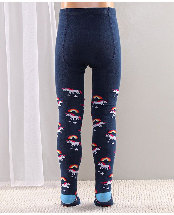 Cute Walk by Babyhug Full Length Anti-Bacterial Tights Pack of 2 - Pink Navy