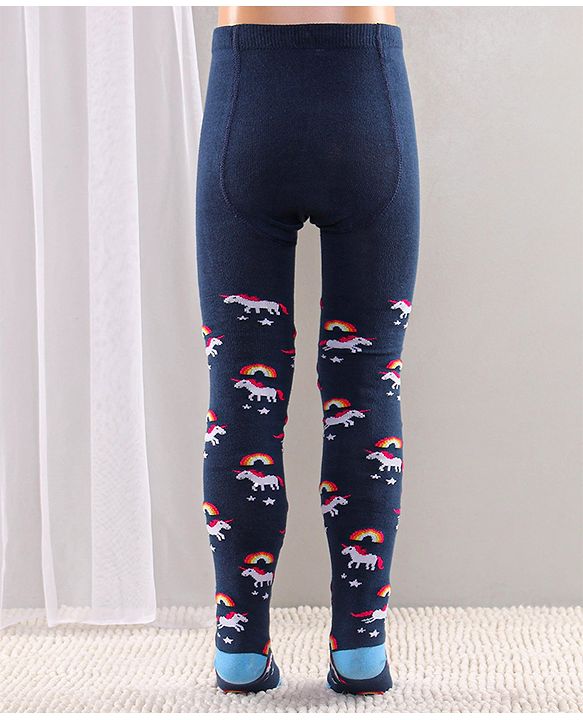Cute Walk by Babyhug Full Length Anti-Bacterial Tights Pack of 2 - Pink Navy