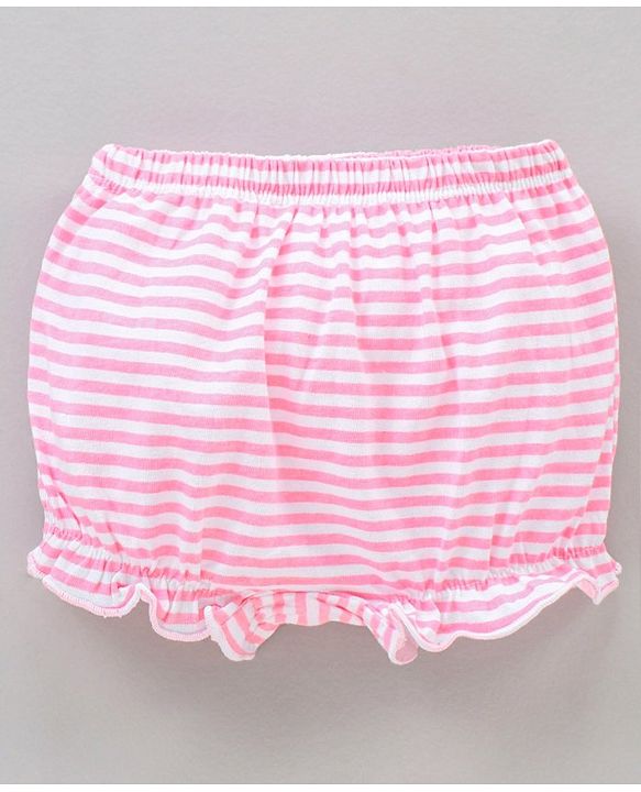 Babyhug Cotton Bloomers Set Printed Pack of 3 - Pink Blue