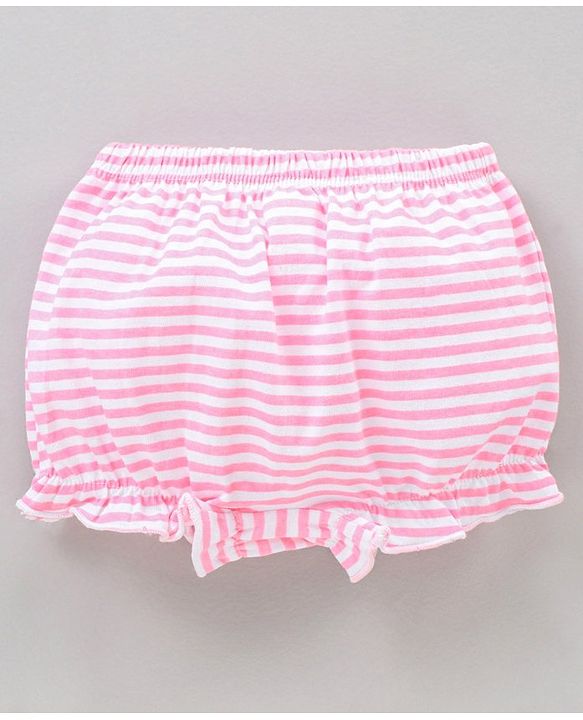 Babyhug Cotton Bloomers Set Printed Pack of 3 - Pink Blue
