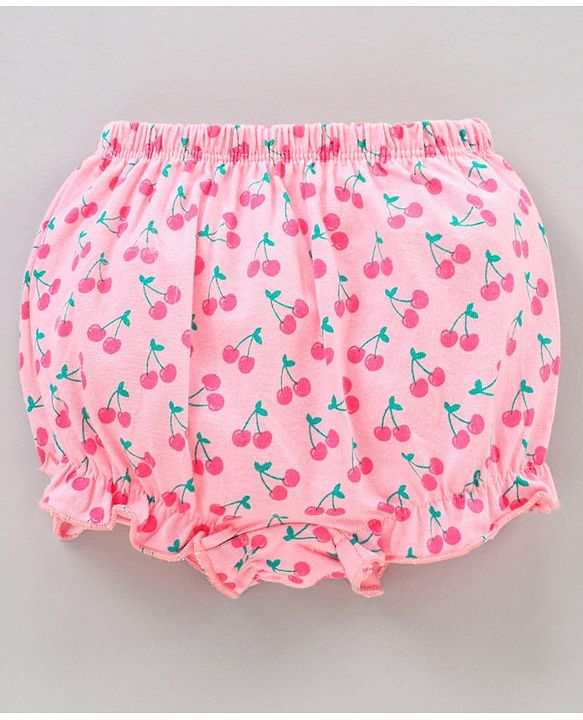 Babyhug Cotton Bloomers Set Printed Pack of 3 - Pink Blue