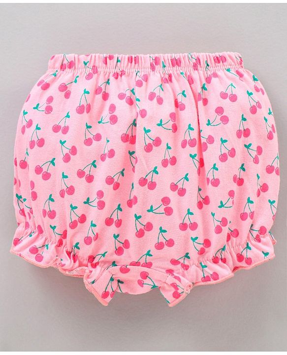 Babyhug Cotton Bloomers Set Printed Pack of 3 - Pink Blue