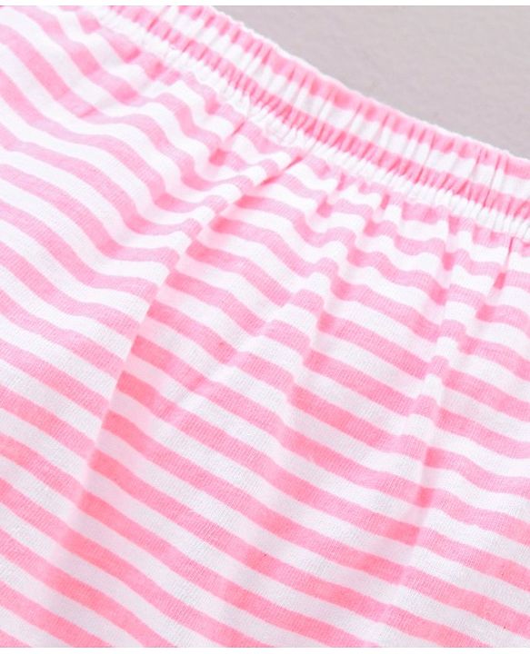 Babyhug Cotton Bloomers Set Printed Pack of 3 - Pink Blue