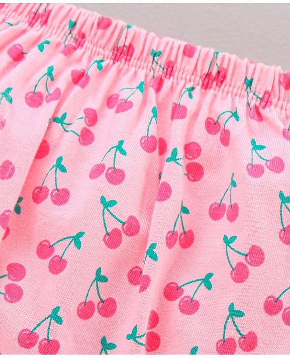 Babyhug Cotton Bloomers Set Printed Pack of 3 - Pink Blue