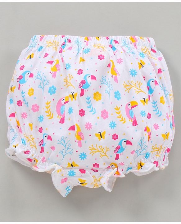 Babyhug Cotton Bloomers Printed Pack of 3- Multicolor
