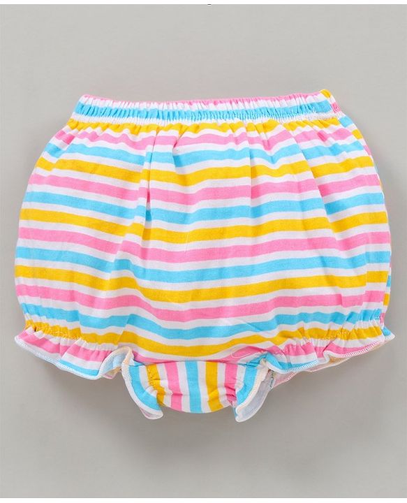 Babyhug Cotton Bloomers Printed Pack of 3- Multicolor