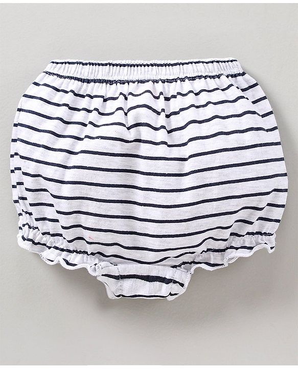 Babyhug Cotton Bloomers Stripes & Polka Dots Print Pack of 3 - Red White