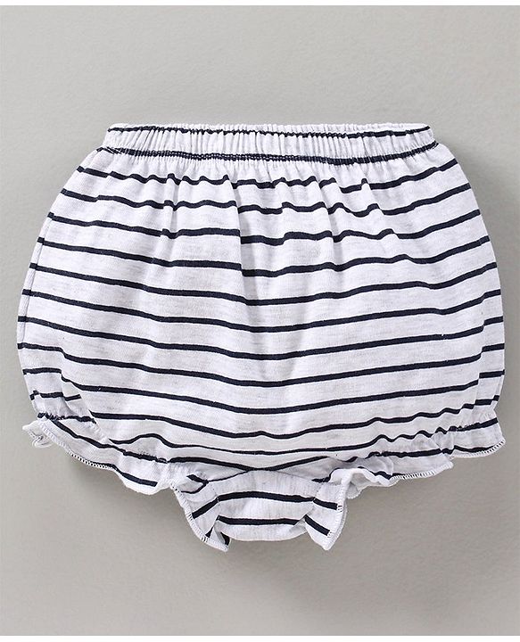 Babyhug Cotton Bloomers Stripes & Polka Dots Print Pack of 3 - Red White