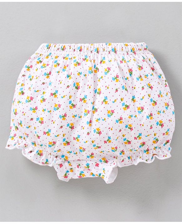 Babyhug Cotton Bloomers Stripes & Polka Dots Print Pack of 3 - Red White