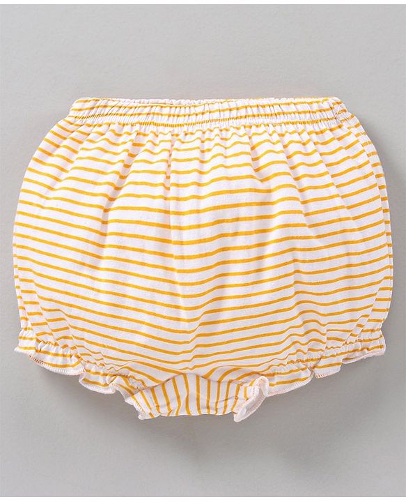 Babyhug Cotton Bloomers Stripes & Polka Dots Print Pack of 3 - Red White