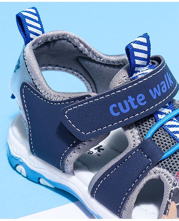 Cute Walk by Babyhug Sandals With Velcro Closure - Navy Blue