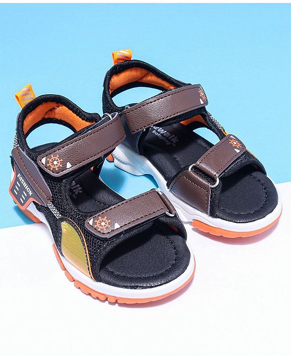 Cute Walk by Babyhug Sandals With Velcro Closure - Brown
