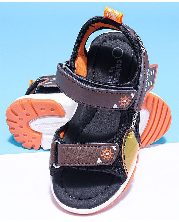 Cute Walk by Babyhug Sandals With Velcro Closure - Brown