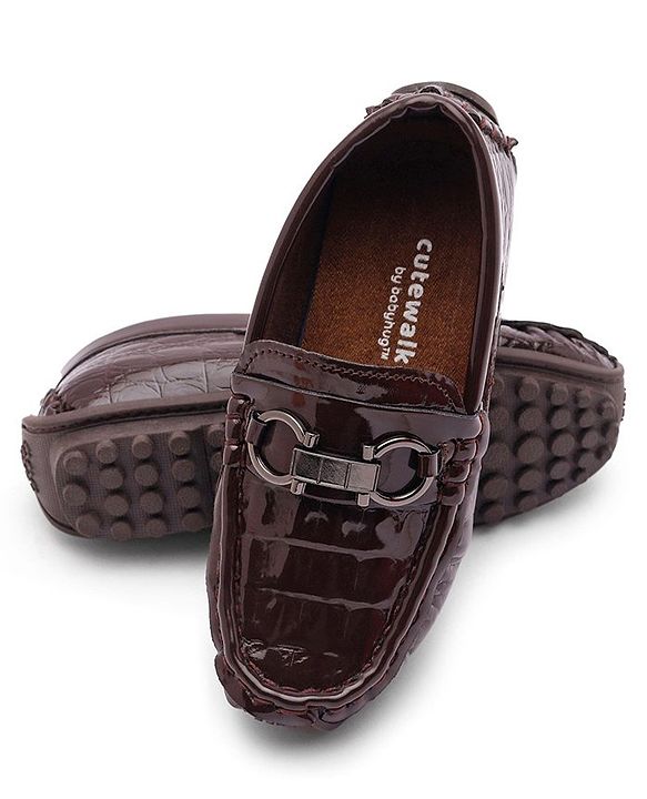 Cute Walk by Babyhug Formal Shoes - Coffee