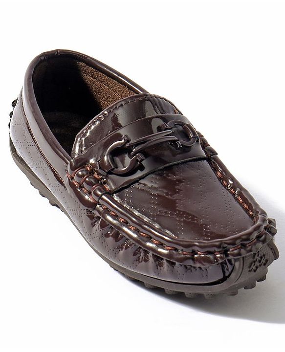 Cute Walk by Babyhug Slip On Party Wear Loafer Shoes - Dark Brown