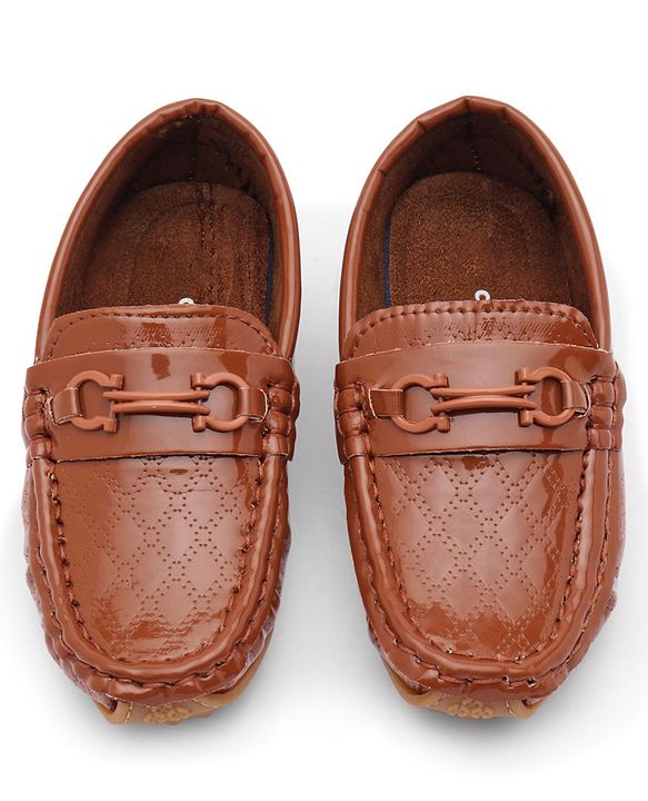 Cute Walk by Babyhug Slip On Party Wear Loafer Shoes - Brown