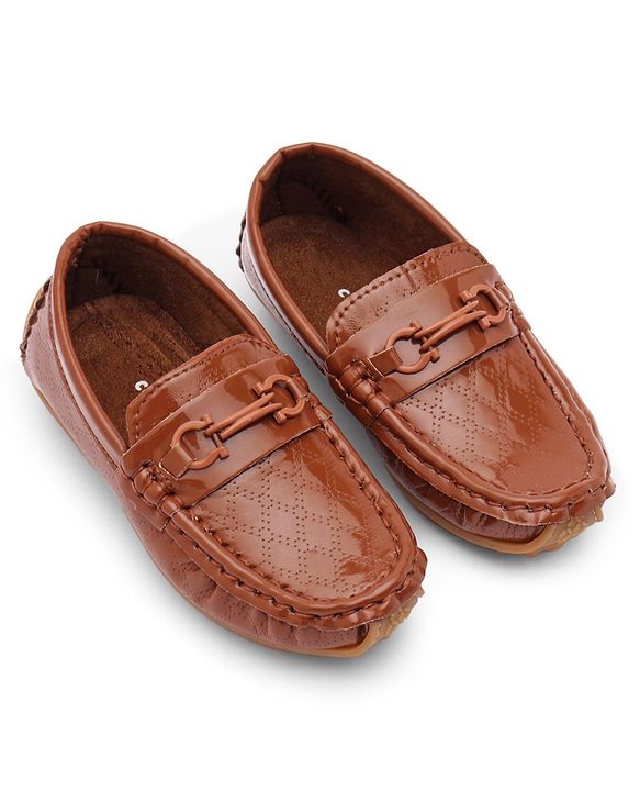 Cute Walk by Babyhug Slip On Party Wear Loafer Shoes - Brown
