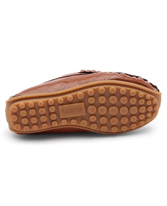 Cute Walk by Babyhug Slip On Party Wear Loafer Shoes - Brown