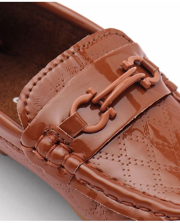 Cute Walk by Babyhug Slip On Party Wear Loafer Shoes - Brown