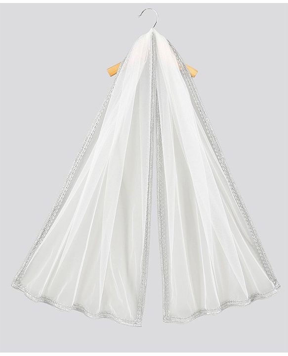 Pine Kids 3/4th Sleeves Embroidered Choli with Printed Lehenga - Yellow Silver