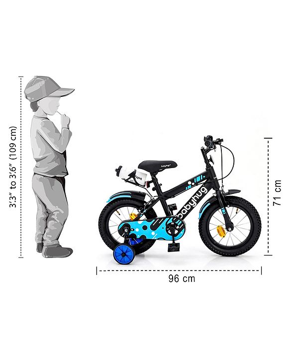 Babyhug Rapid Bicycle With Bell Red Black - 14 Inches