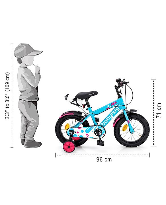 Babyhug Rapid Bicycle With Bell Red Black - 14 Inches