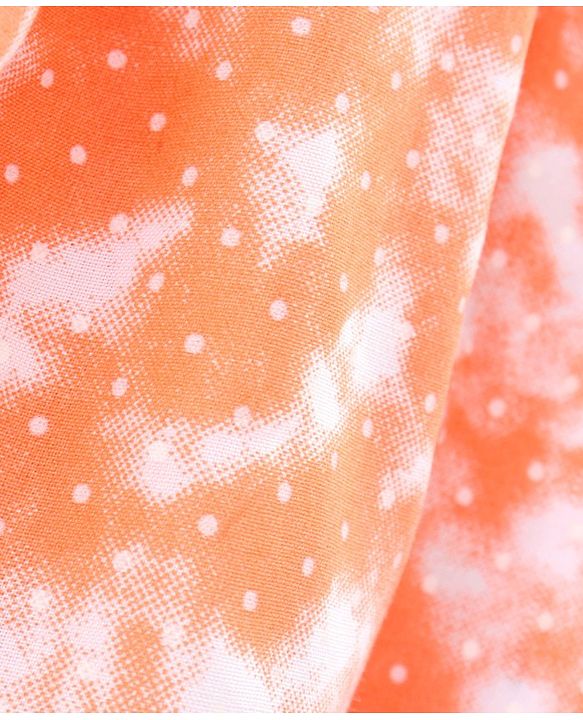 Babyhug Singlet Sleeves Top with Smocking and Frill Detailing - Orange