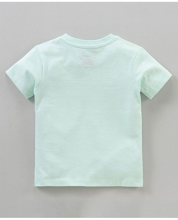 Babyhug Half Sleeves T-Shirt Mickey Print - Light Green