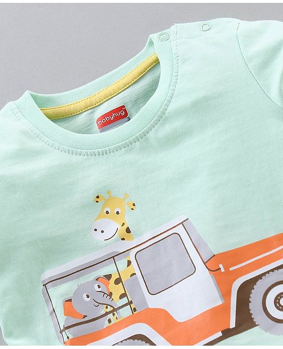 Babyhug Half Sleeves T-Shirts Multi Print Pack of 7 - Multicolor