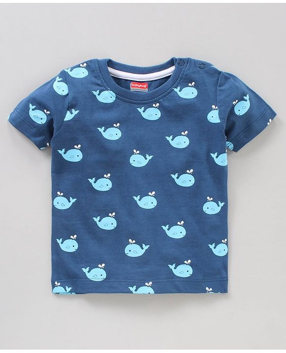 Babyhug Half Sleeves T-Shirts Dolphin Print Pack of 3 - Multicolor