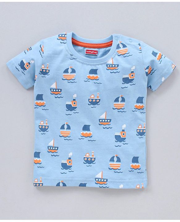 Babyhug Half Sleeves T-Shirts Multi Print Pack Of 3 - Multicolor