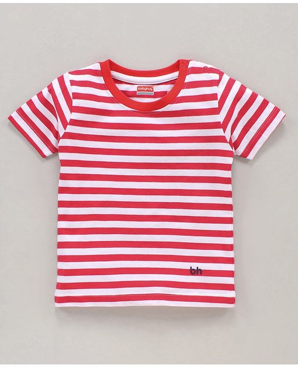 Babyhug Cotton Half Sleeves T-Shirt Printed Pack of 3 - Red White Blue